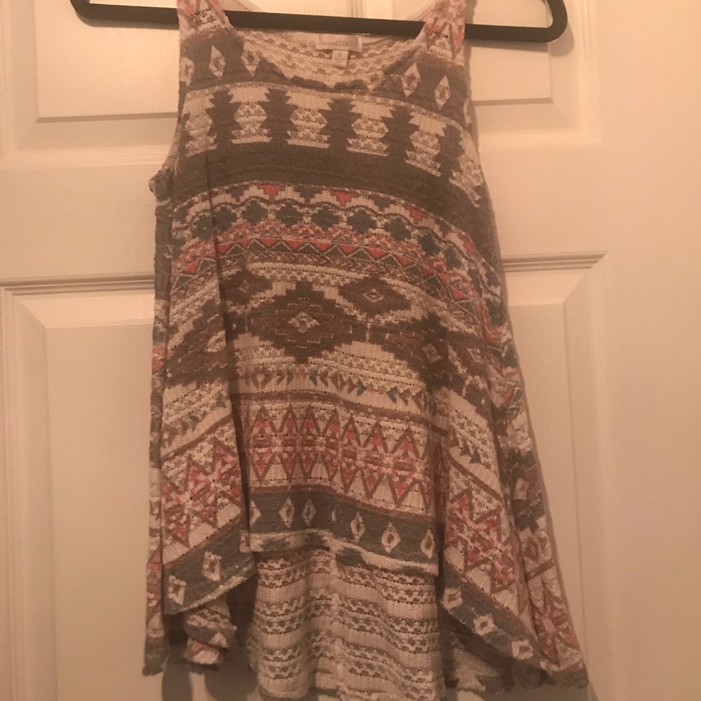 Charming Charlie’s high low boho tank